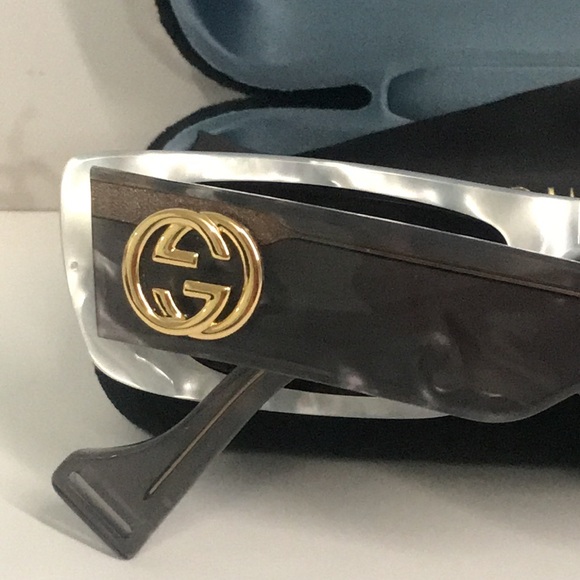 New Authentic Gucci GG0516S 002 Transparent Grey Square Silver Mirror Lens - Picture 15 of 15